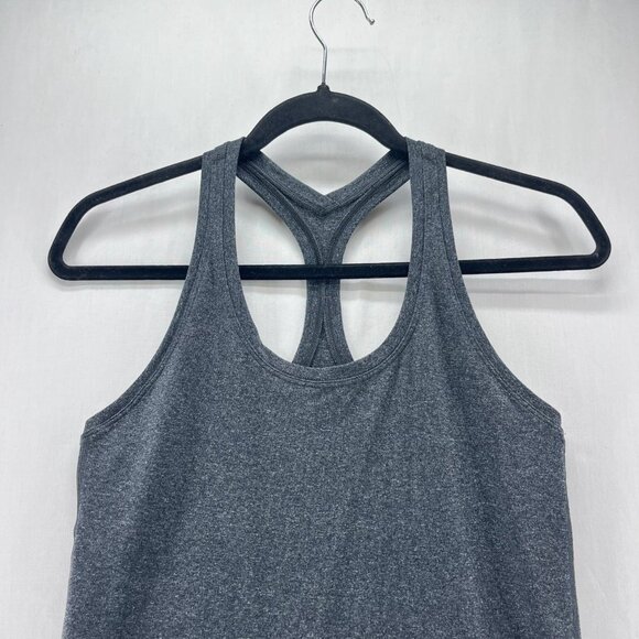 Lululemon Cool Racerback Tank Top Womens 4 Activewear Scoop Neck Heathered Gray - Picture 3 of 9